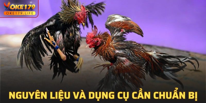 Các thành phần và công cụ để chế tạo cựa gà đá